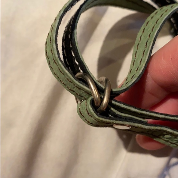 Green & Black Cross Bracelet from India - Picture 3 of 5